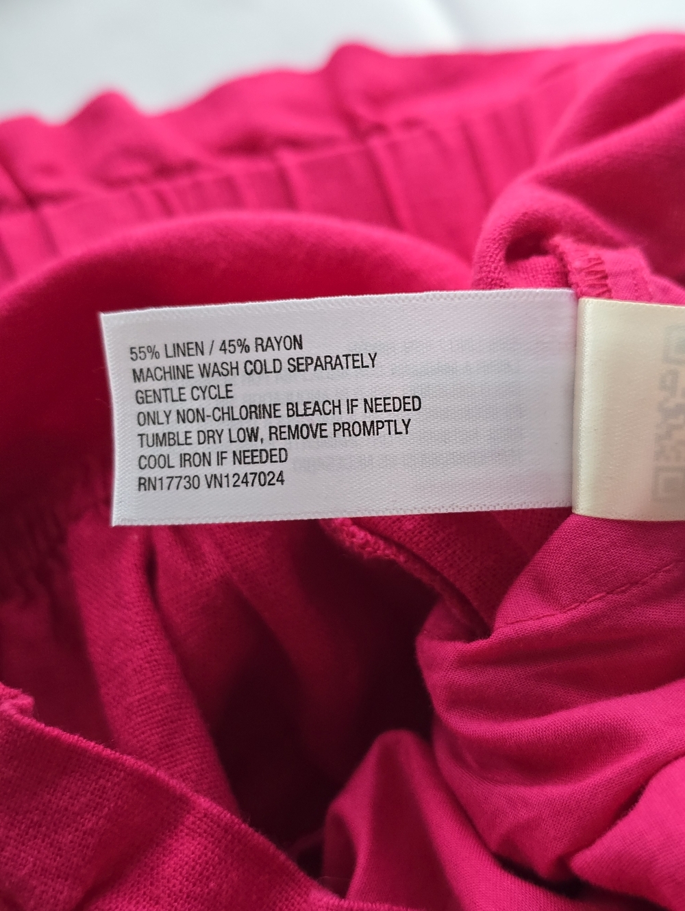 Universal Thread Bright Pink Linen Blend Full Midi Skirt with Pockets New M - Picture 7 of 11